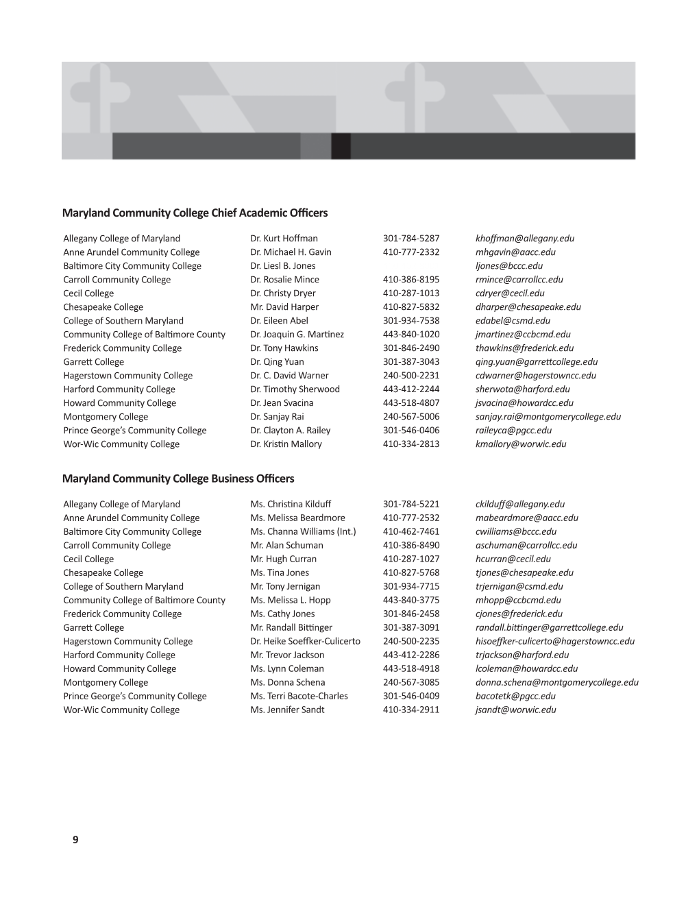 Maryland Community College Chief Academic Officers