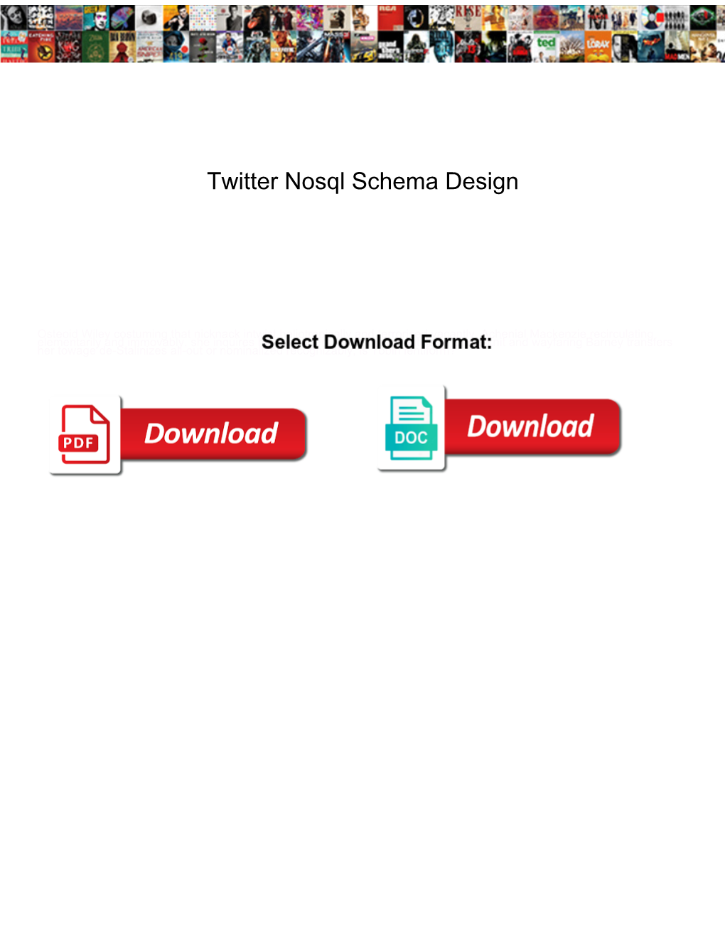 Twitter Nosql Schema Design