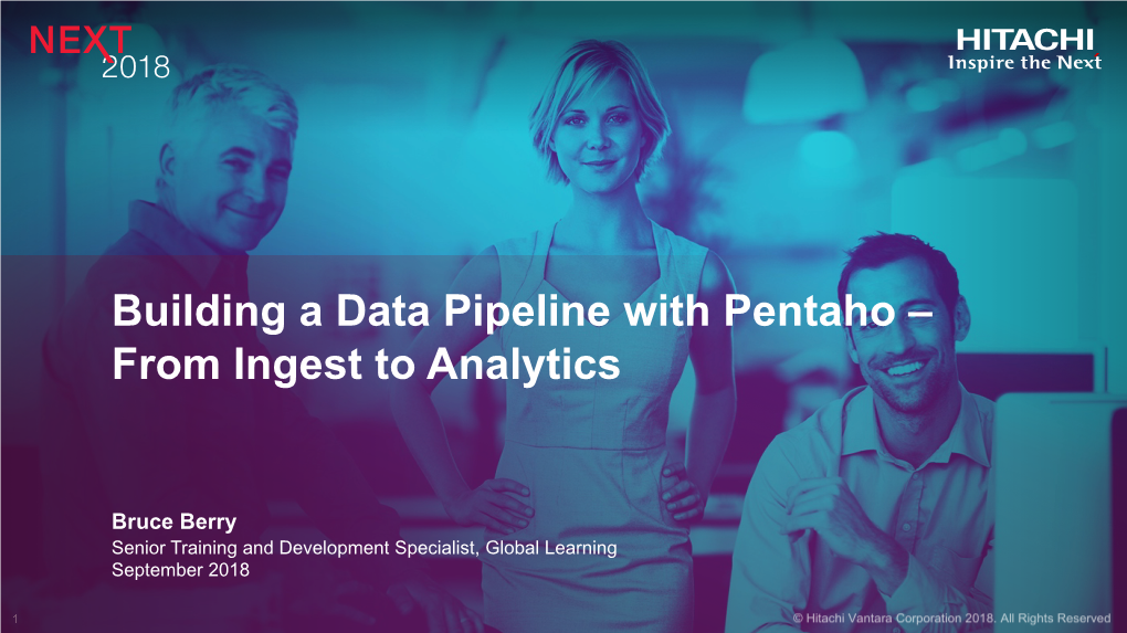 Building a Data Pipeline with Pentaho – from Ingest to Analytics