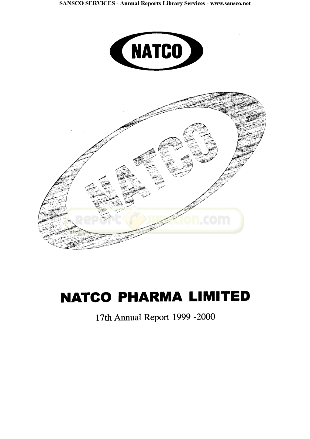 NATCO PHARMA LIMITED 17Th Annual Report 1999 -2000