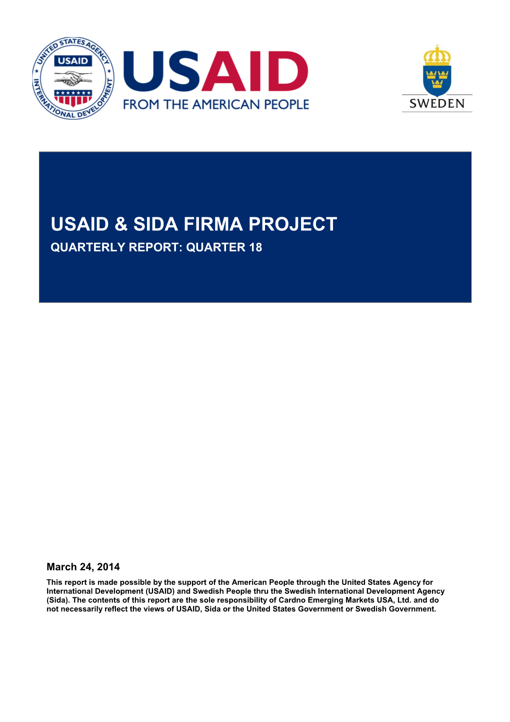 Usaid & Sida Firma Project