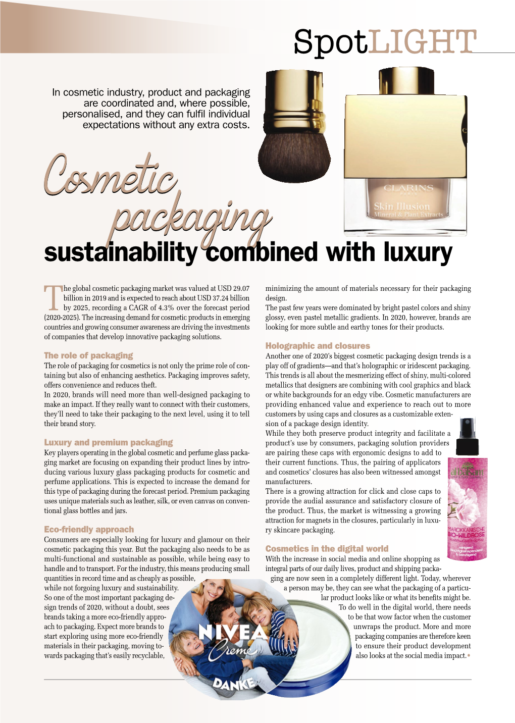Cosmetic Packaging Sustainability Combined with Luxury