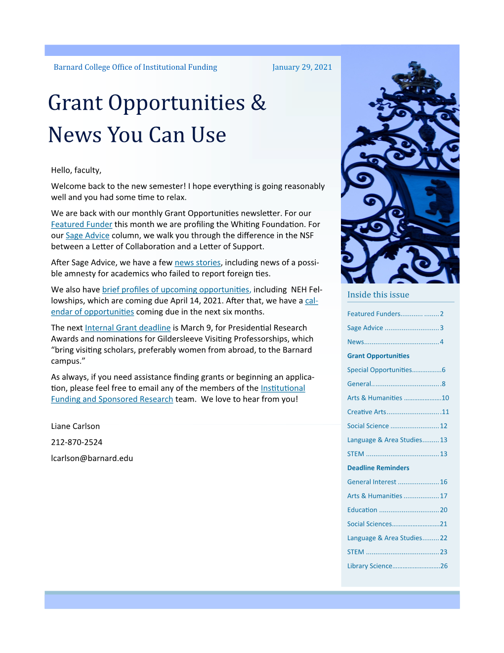 Grant Opportunities & News You Can