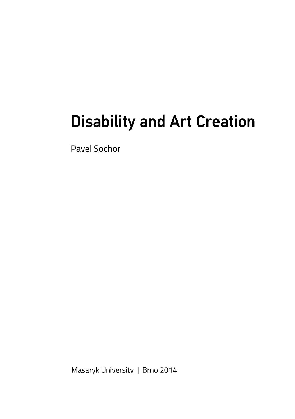 Disability and Art Creation