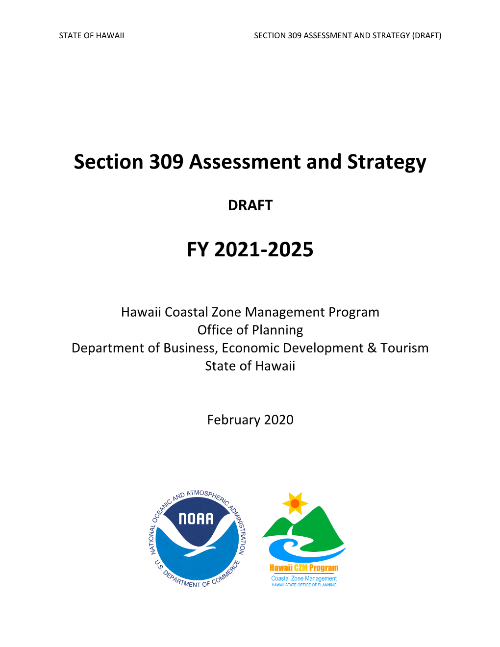 Section 309 Assessment and Strategy FY 2021-2025