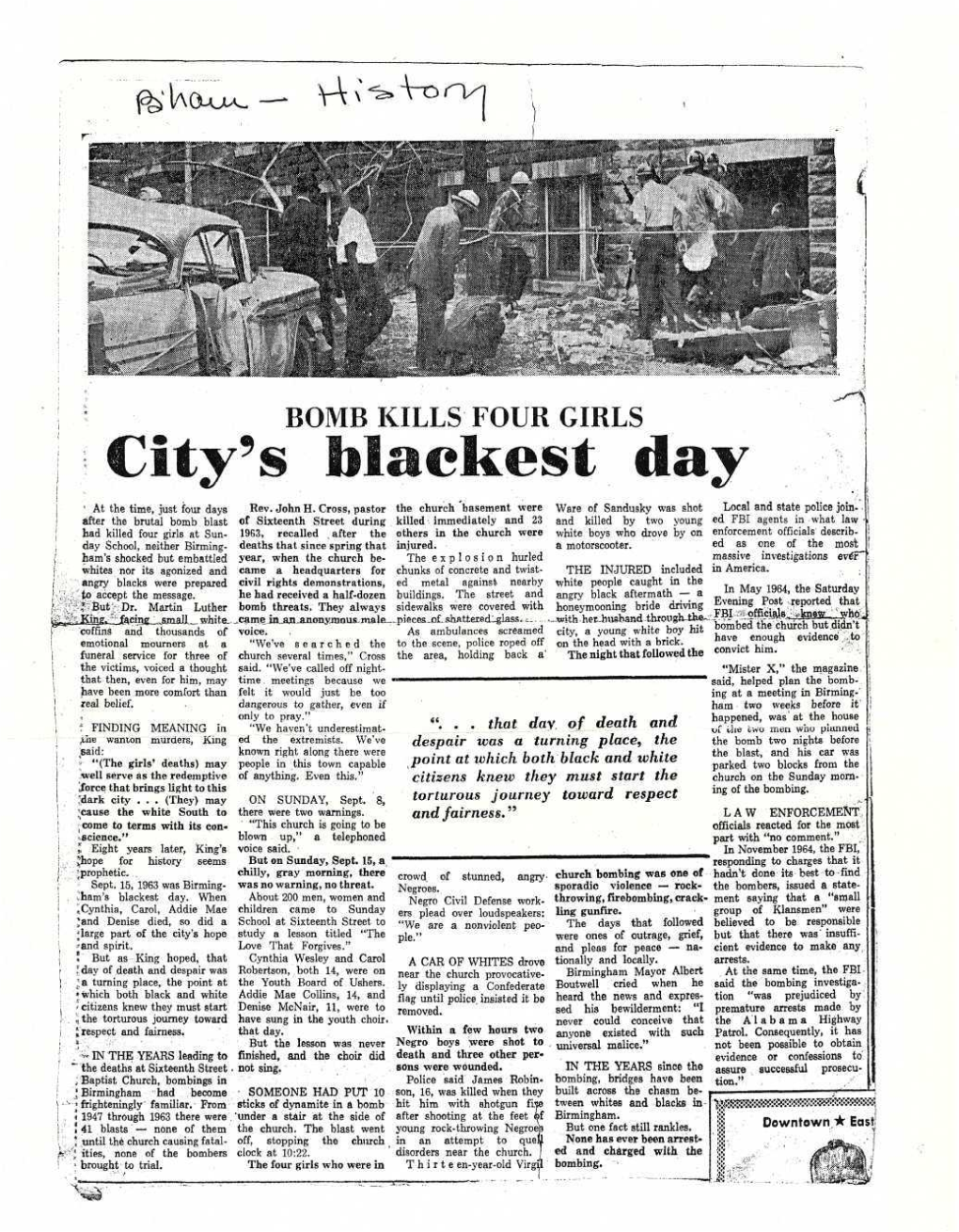 City's Blackest Day ' at the Time, Just Four Days Rev