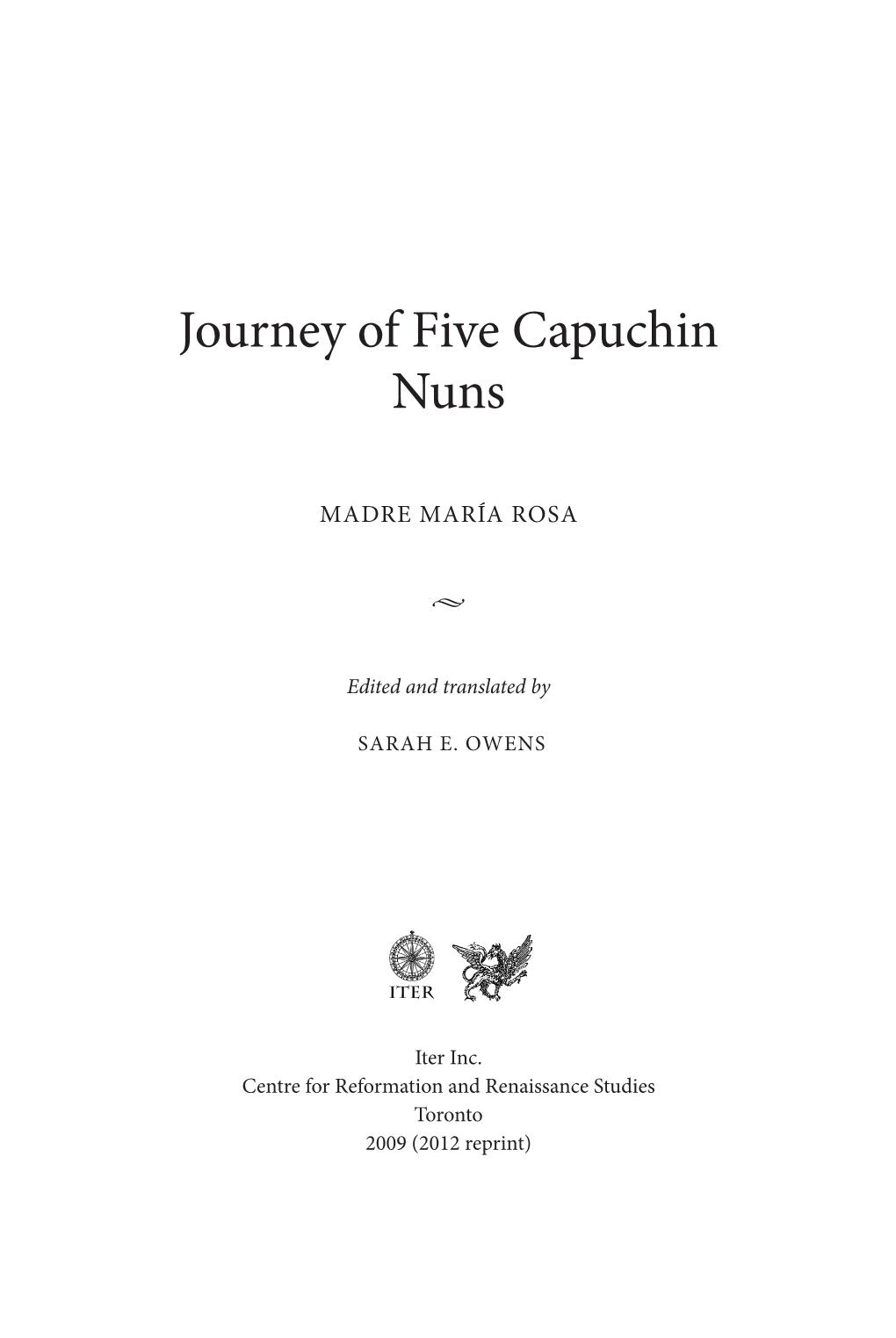 Journey of Five Capuchin Nuns