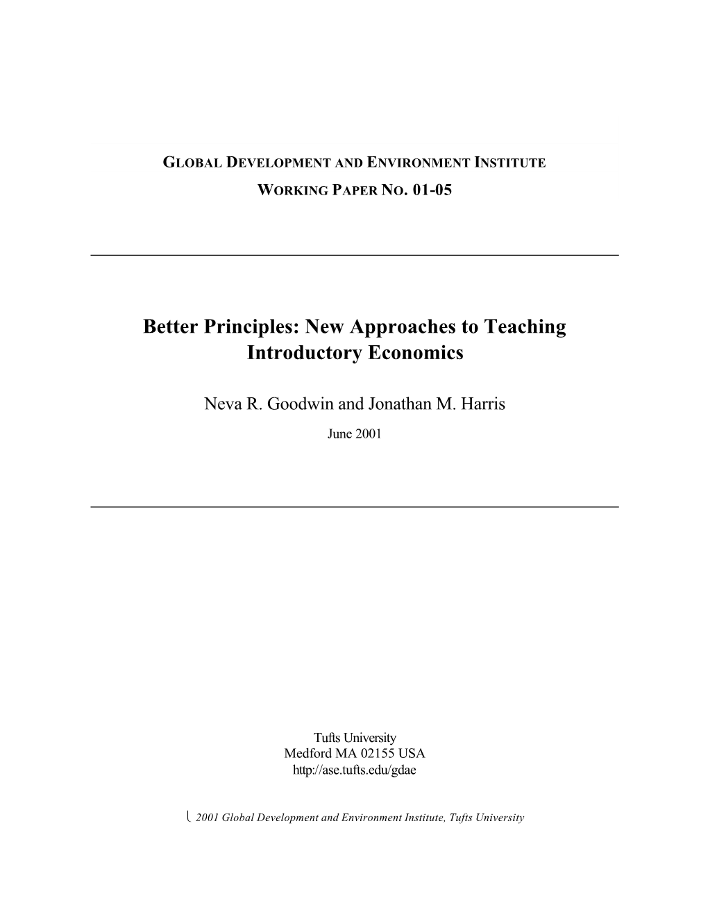 Better Principles: New Approaches to Teaching Introductory Economics