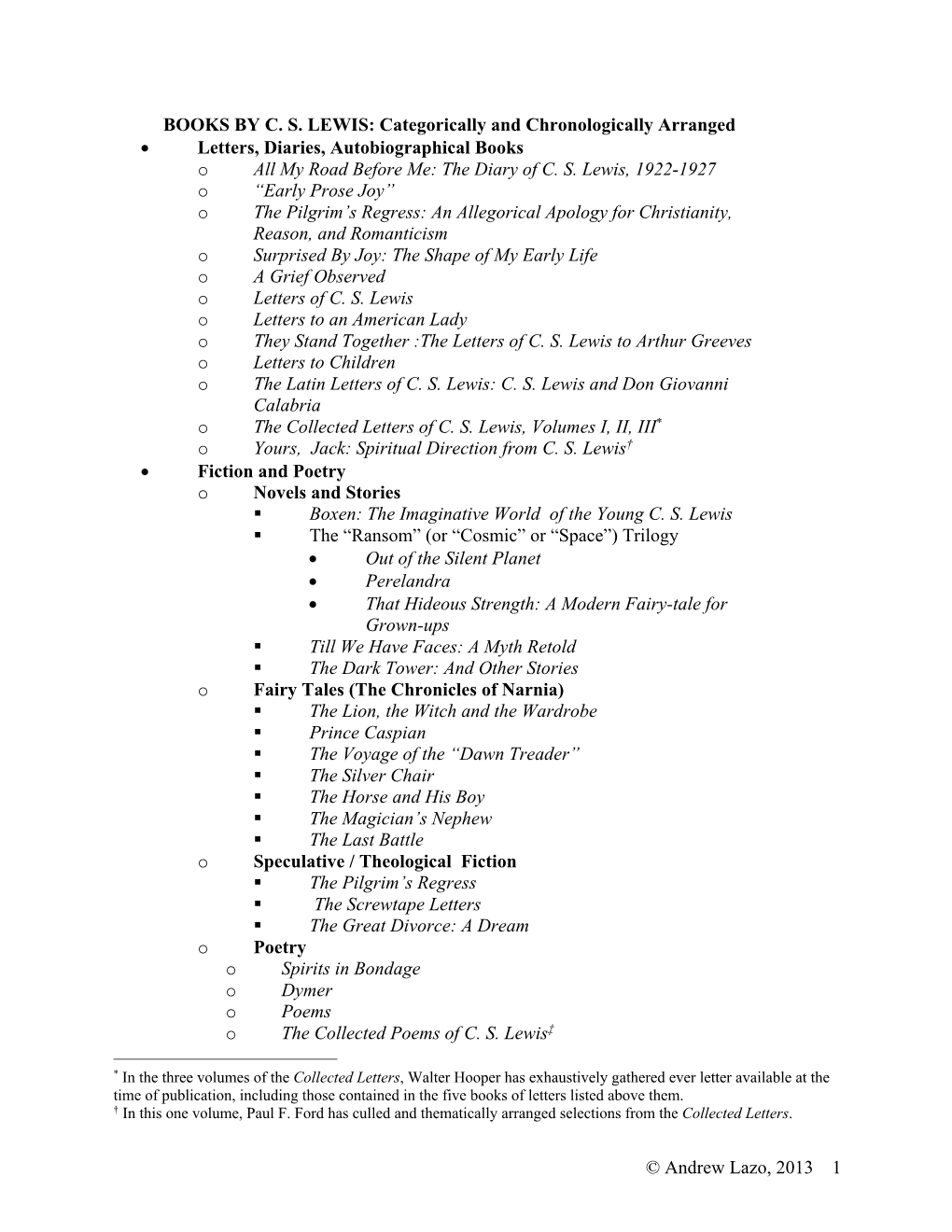 Lewis-Categorically-Arranged