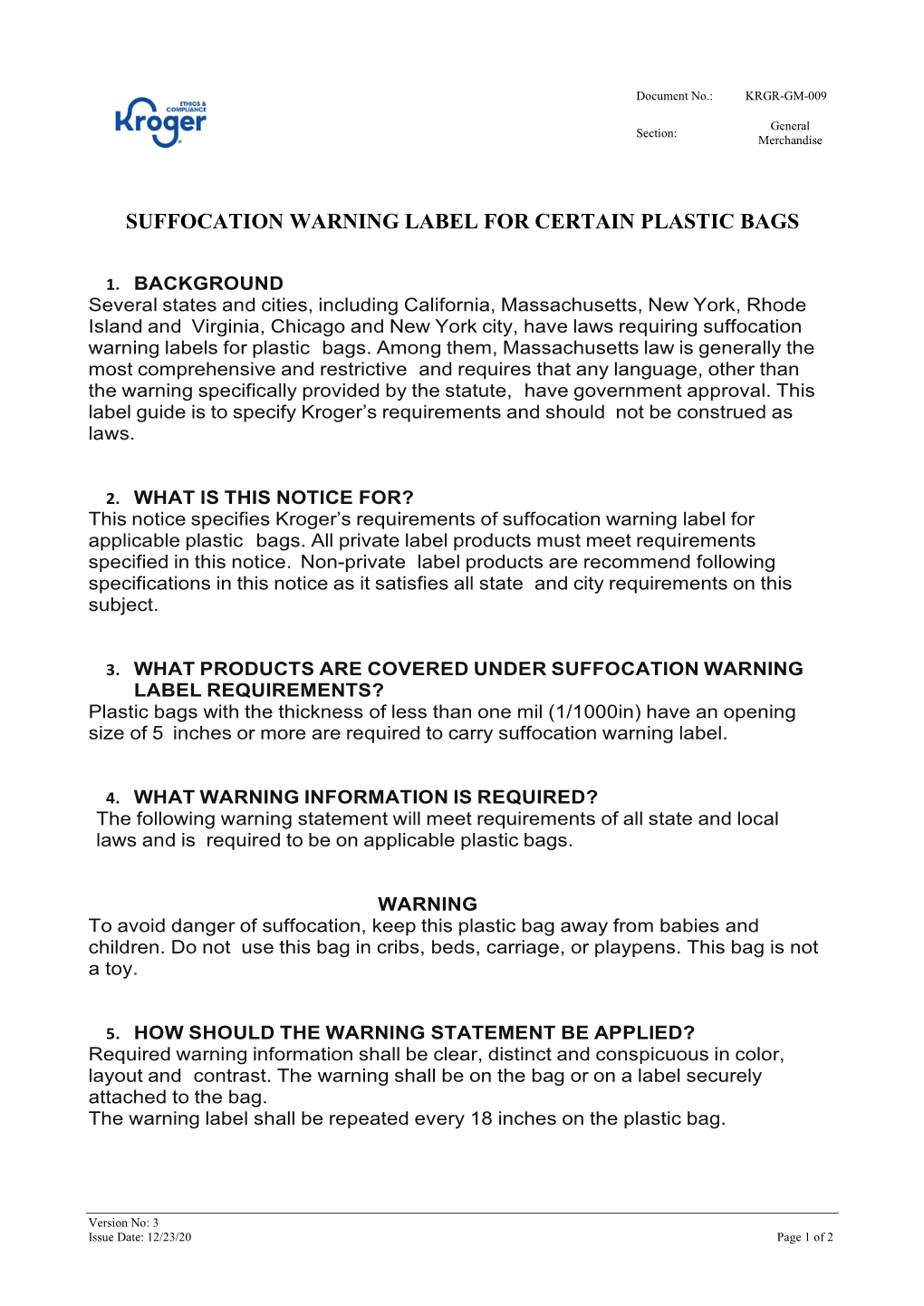 A Guide to Suffocation Warning Label for Plastic Bags