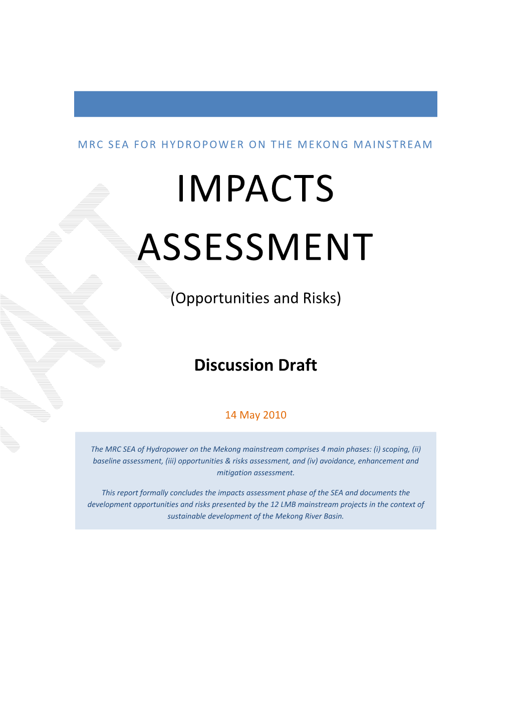 Impacts Assessment