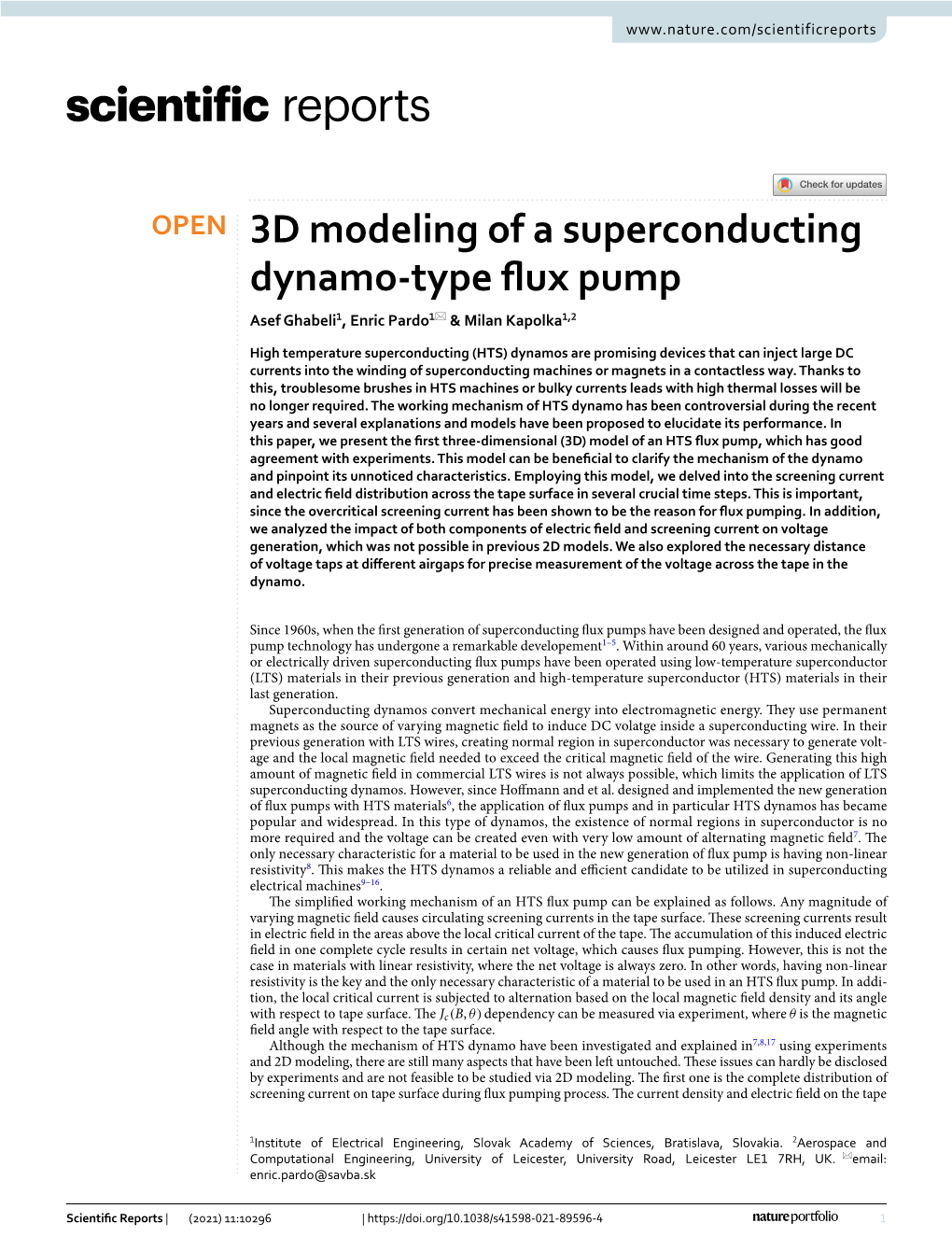 3D Modeling of a Superconducting Dynamo-Type Flux Pump