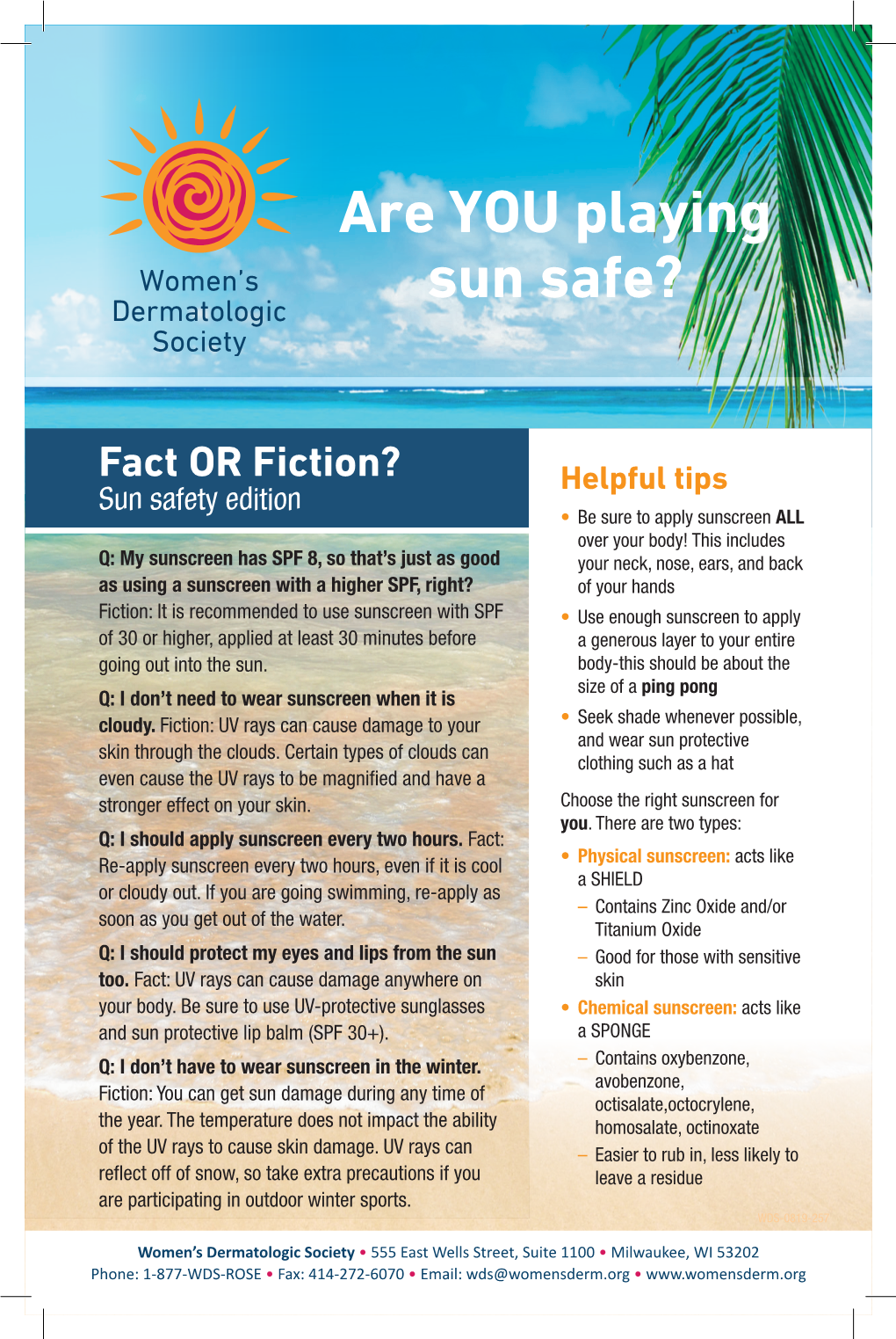 Are YOU Playing Sun Safe?