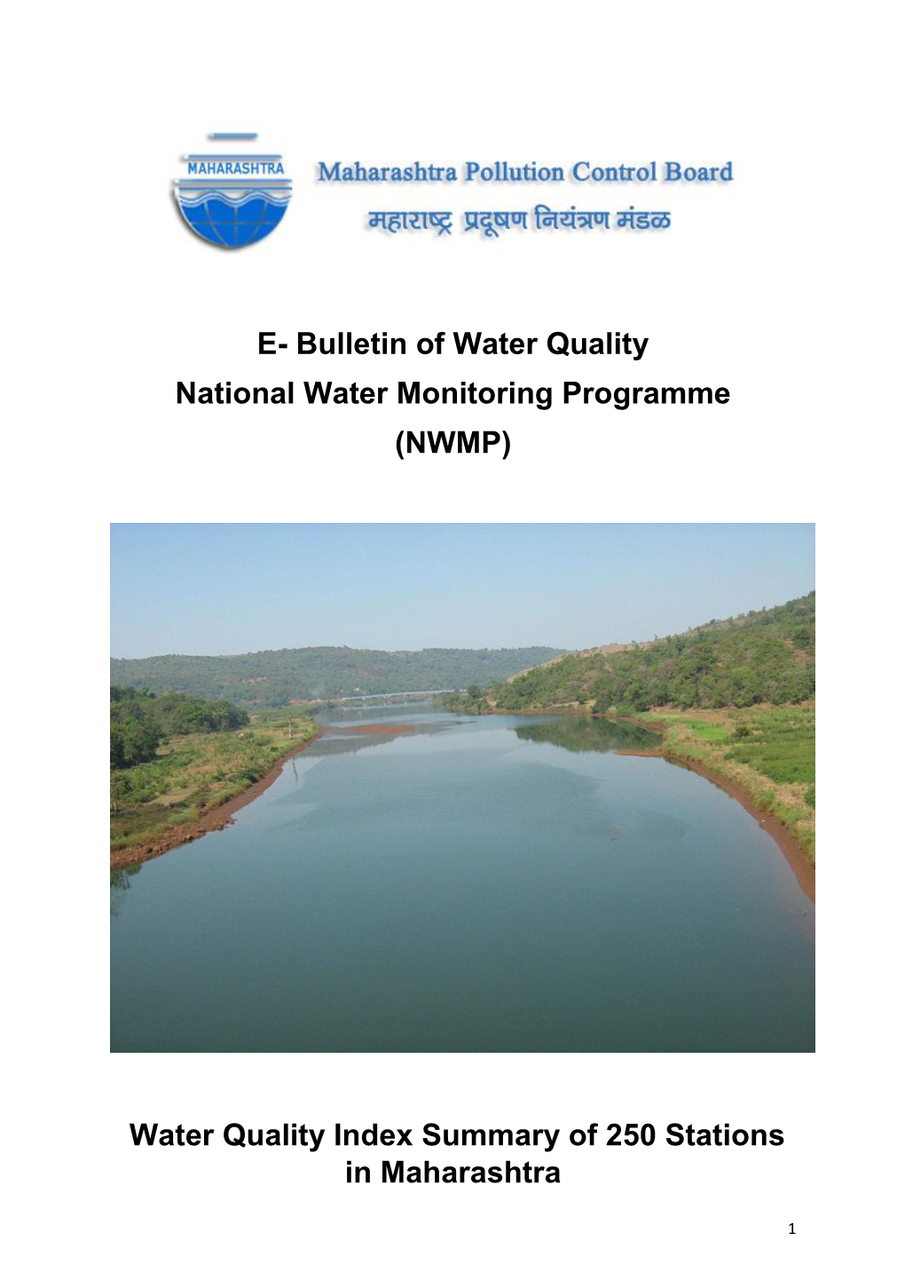 E- Bulletin of Water Quality National Water Monitoring Programme (NWMP)