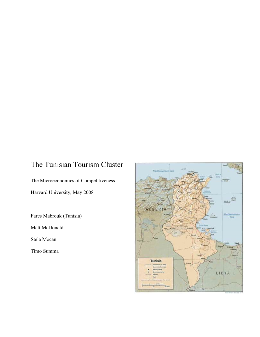 The Tunisian Tourism Cluster