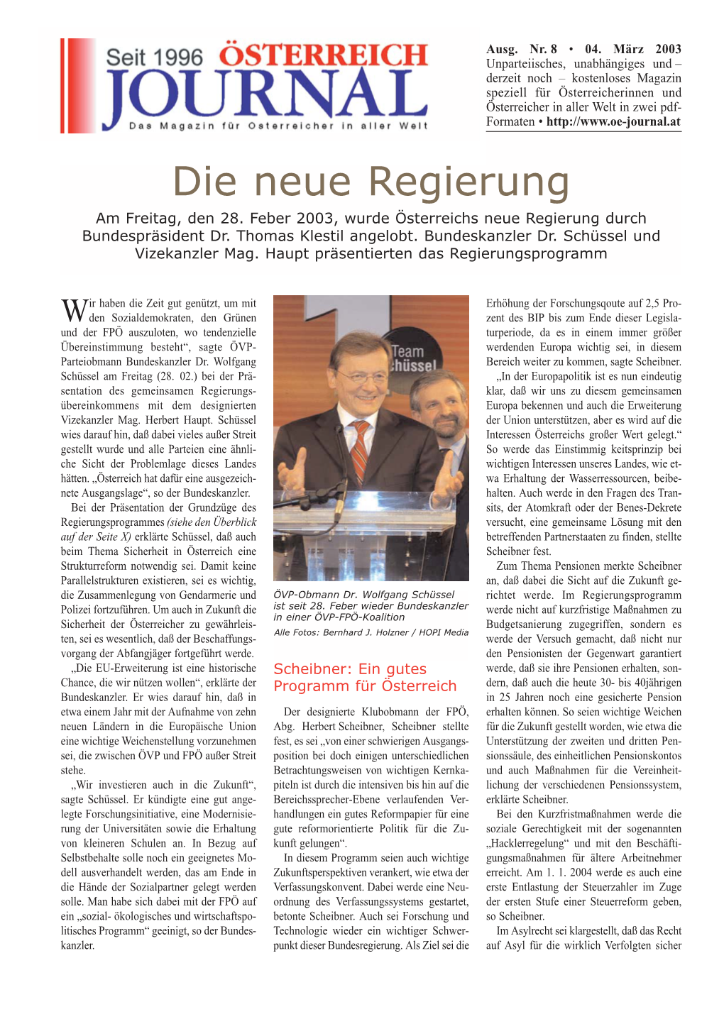 Die Neue Regierung Am Freitag, Den 28