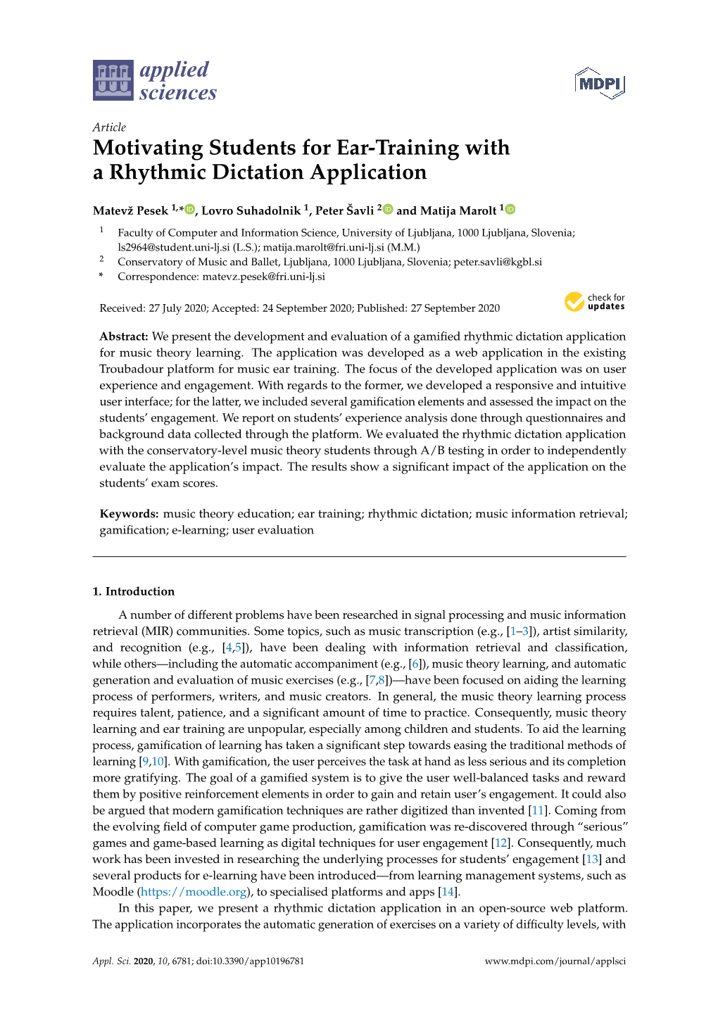 Motivating Students for Ear-Training with a Rhythmic Dictation Application