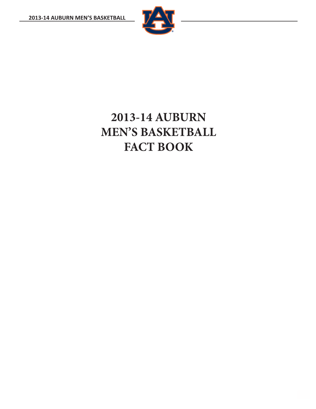 2013-14 Auburn MBK Fact Book.Indd