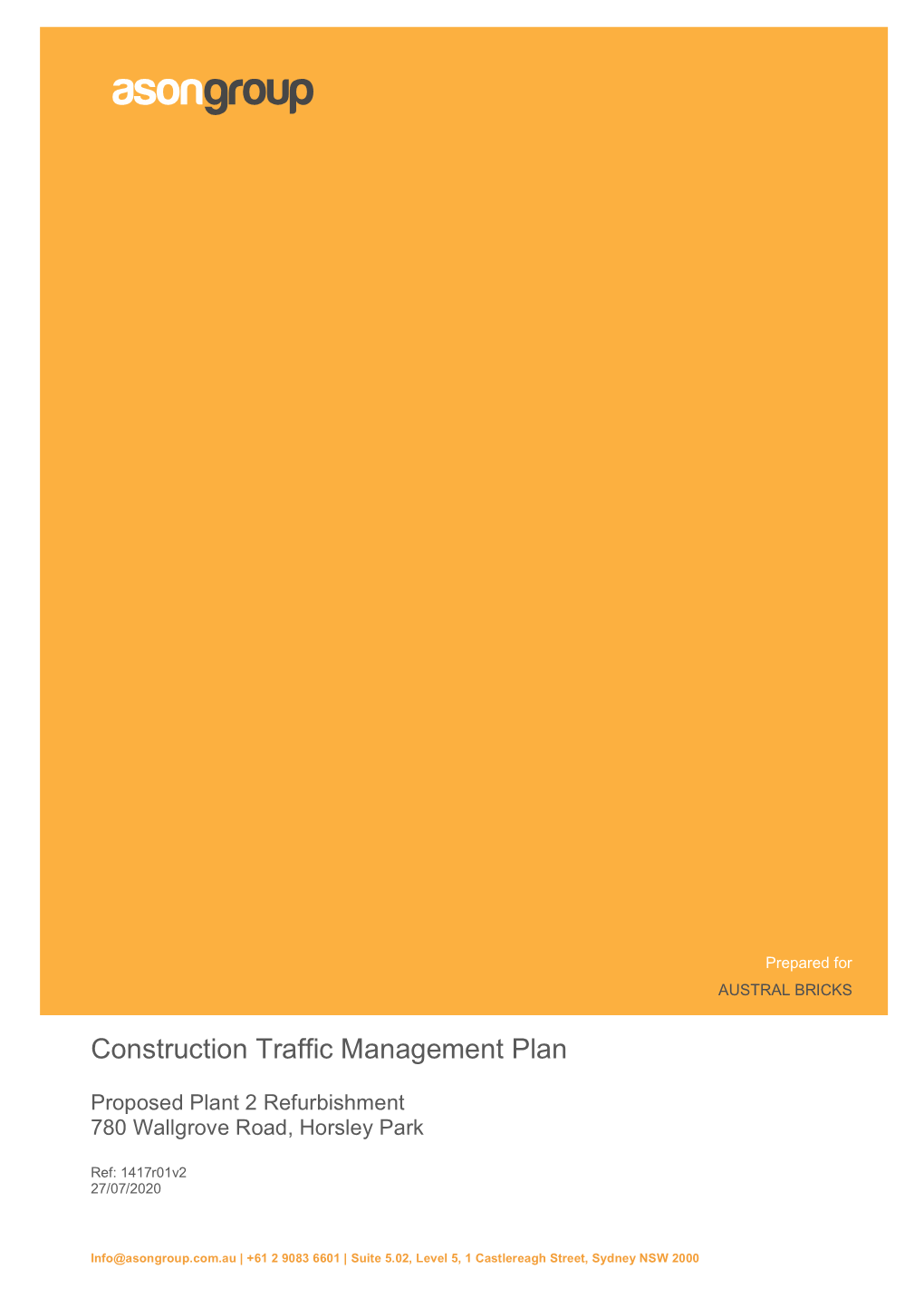 Construction Traffic Management Plan