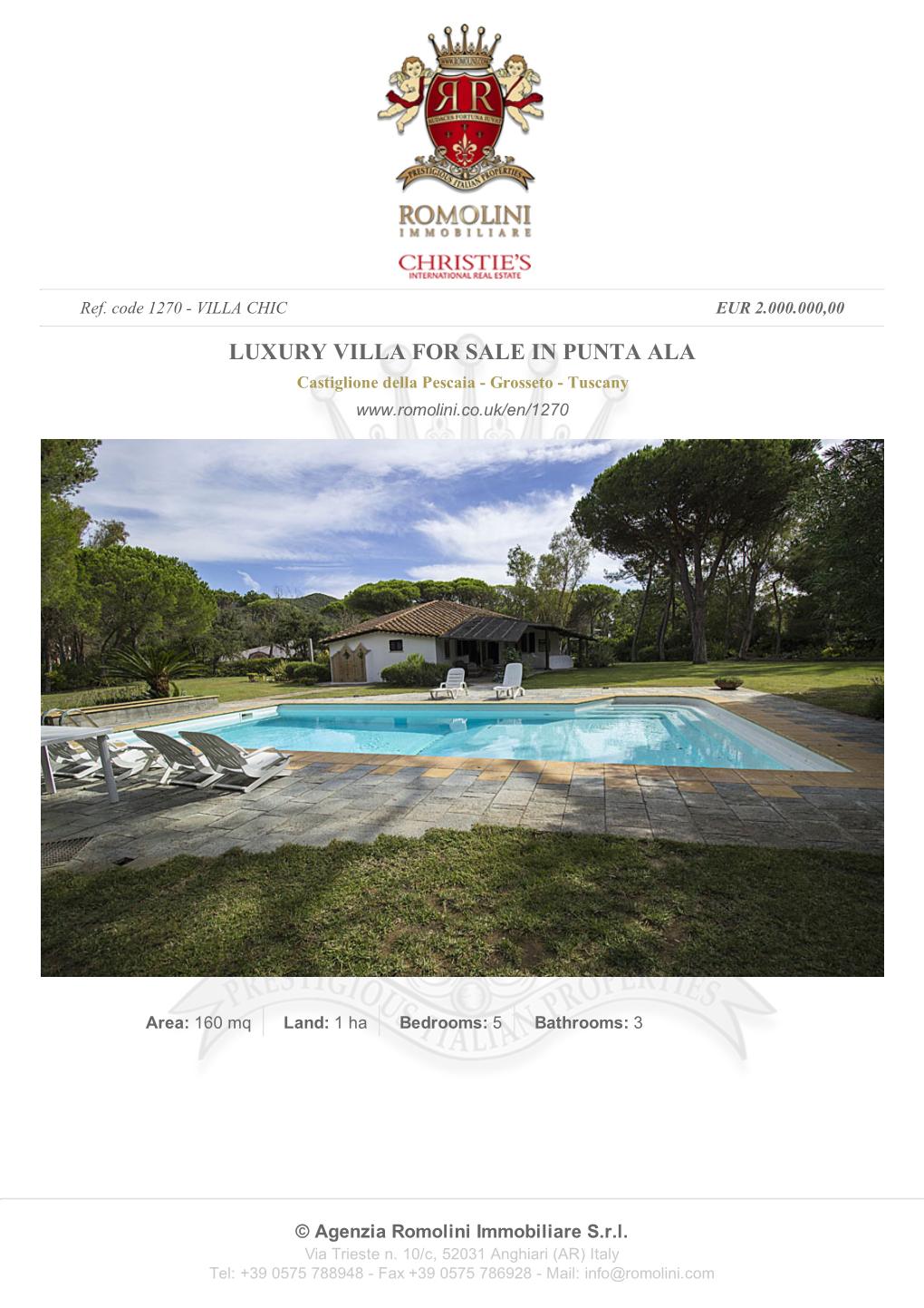 LUXURY VILLA for SALE in PUNTA ALA Castiglione Della Pescaia - Grosseto - Tuscany