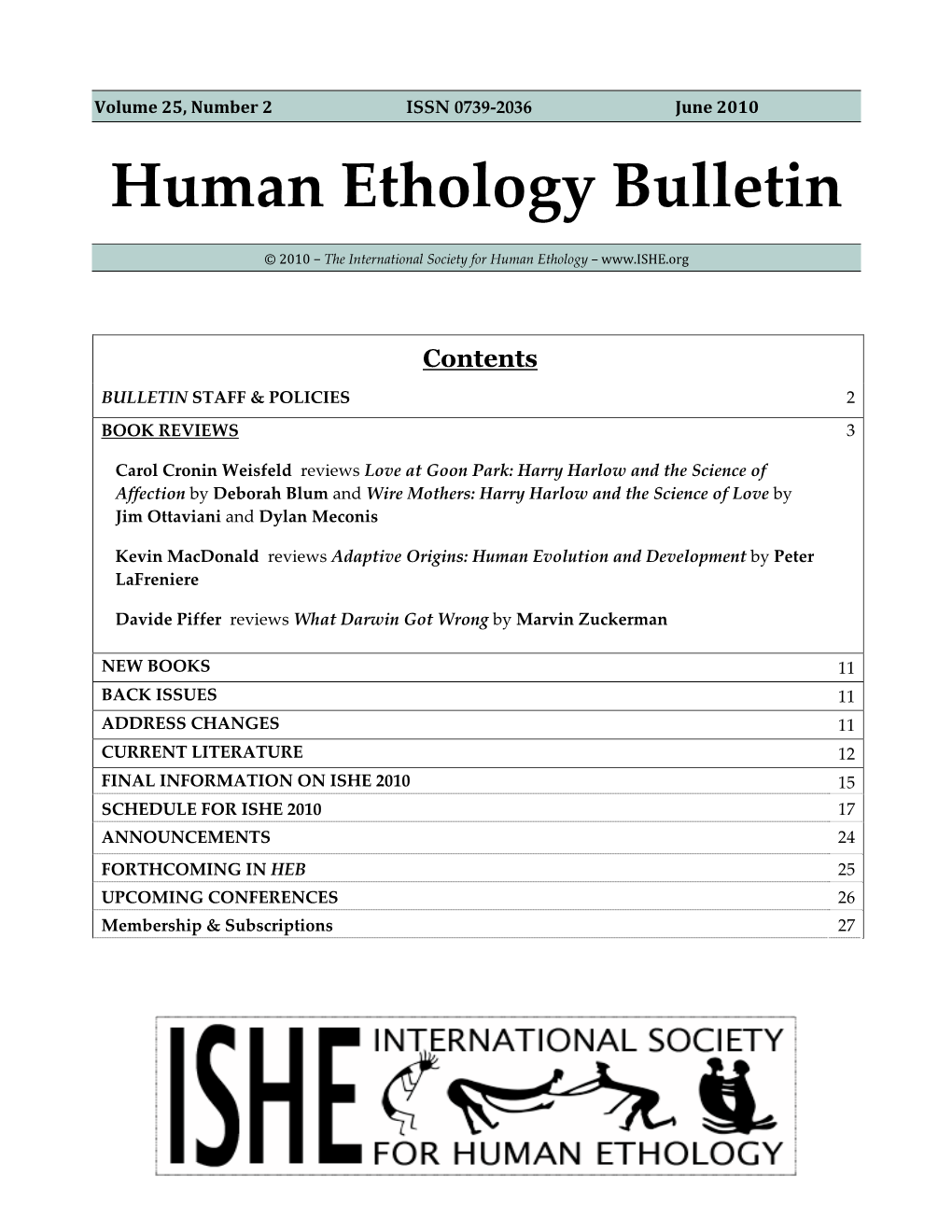 Human Ethology Bulletin