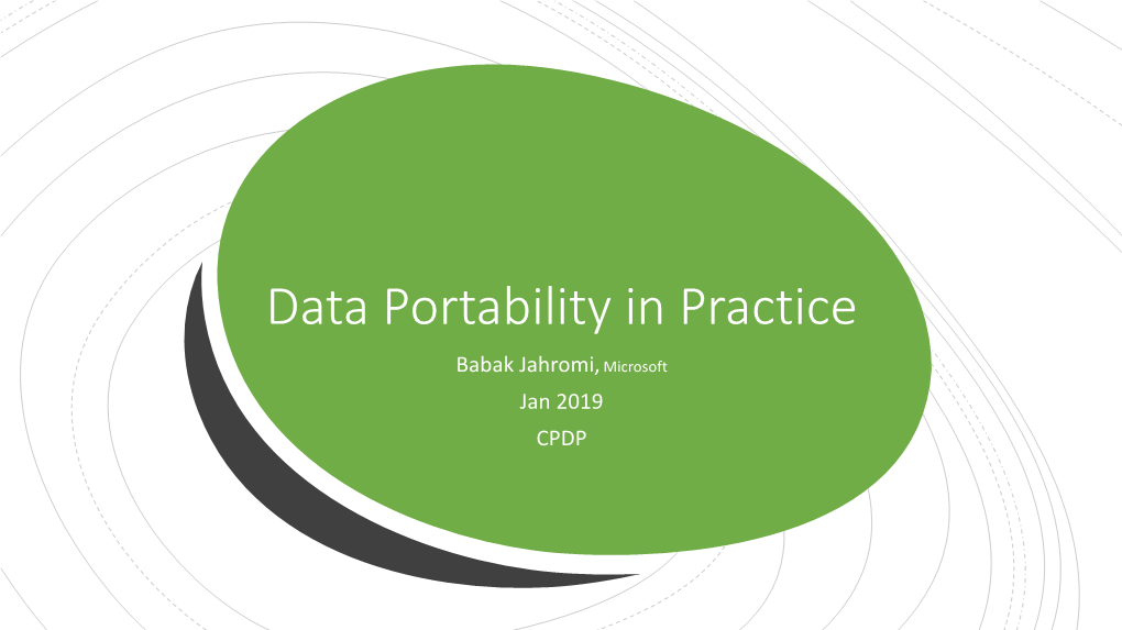 Data Portability in Practice