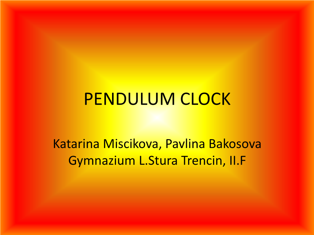 Pendulum Clock