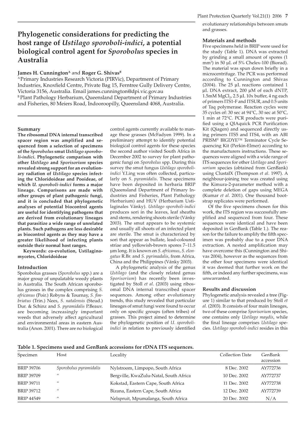 Indici, a Potential Biological Control Agent Fo