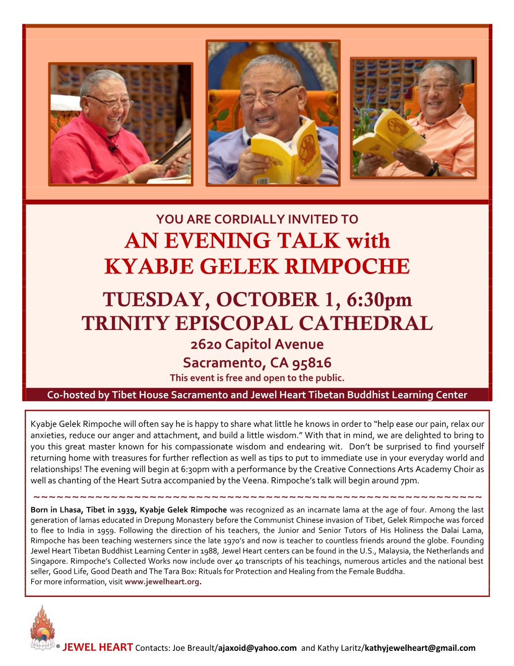 AN EVENING TALK with KYABJE GELEK RIMPOCHE