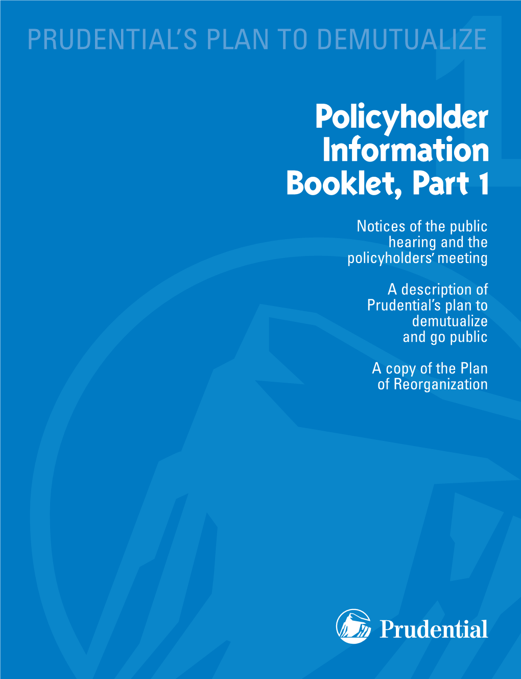 Policyholder Information Booklet, Part 1