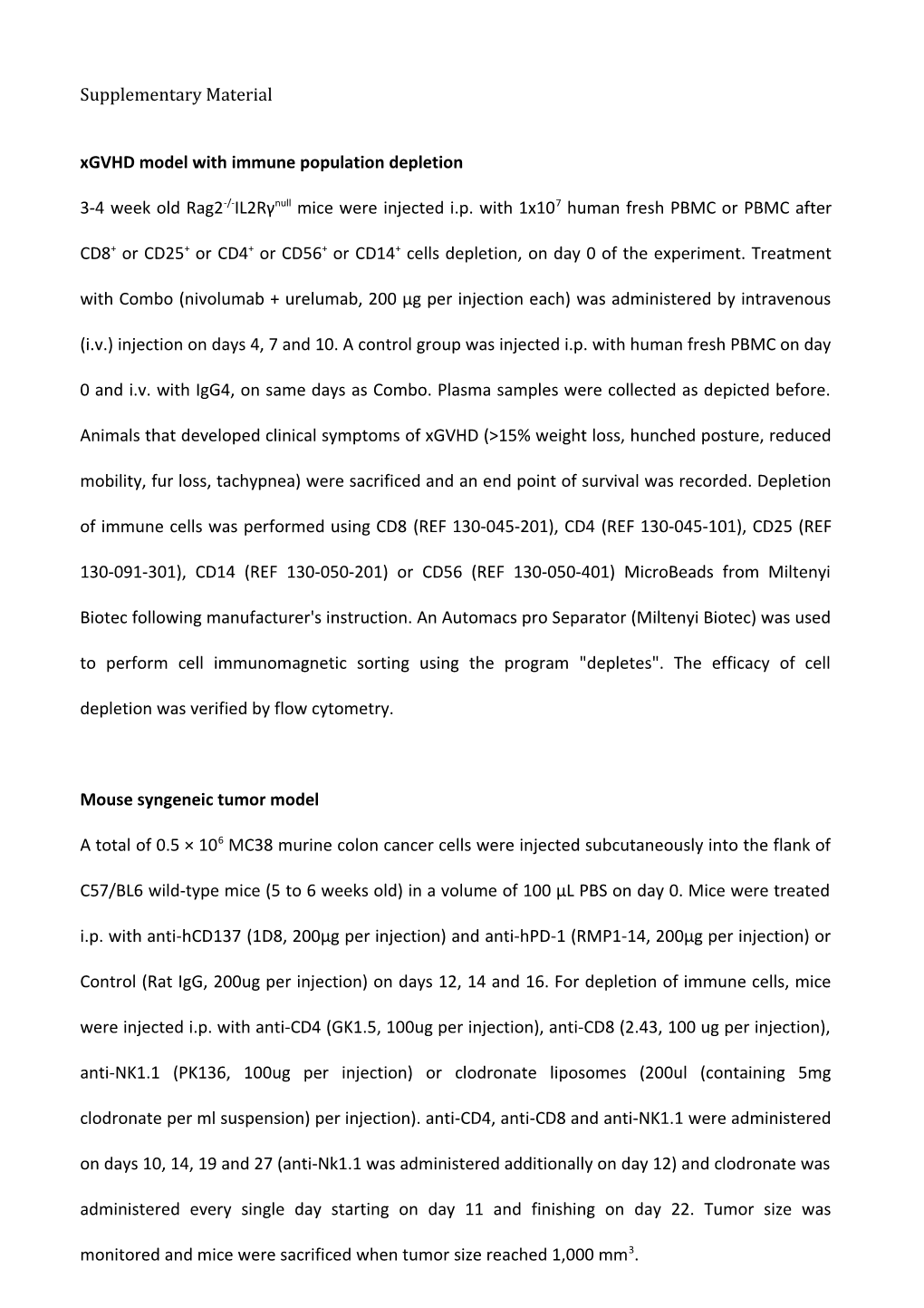 Xgvhd Model with Immune Population Depletion