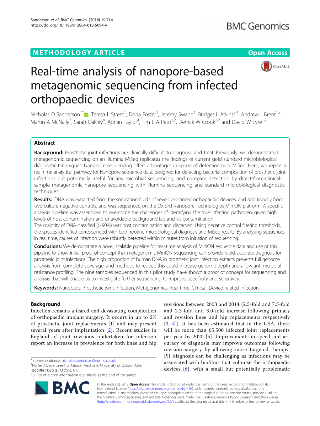 Real-Time Analysis of Nanopore-Based