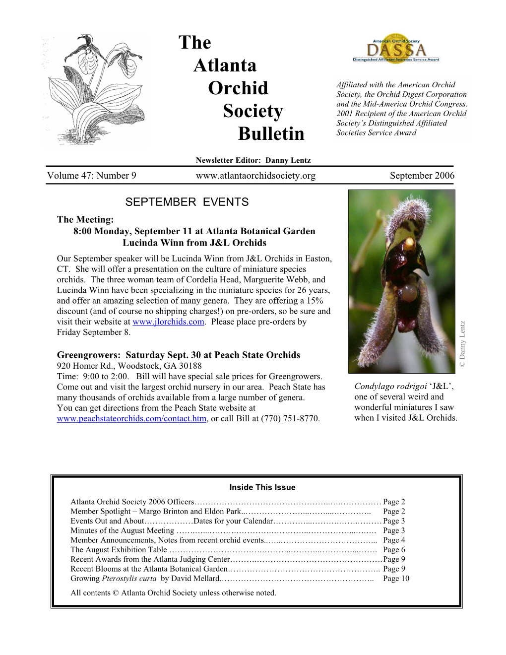 Atlanta Orchid Society Newsletter