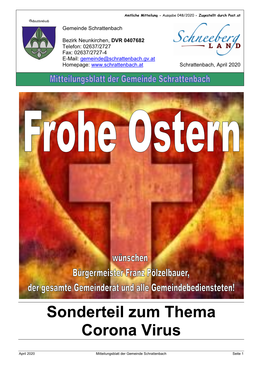 Mitteilungsblatt Gemeinde Schrattenbach