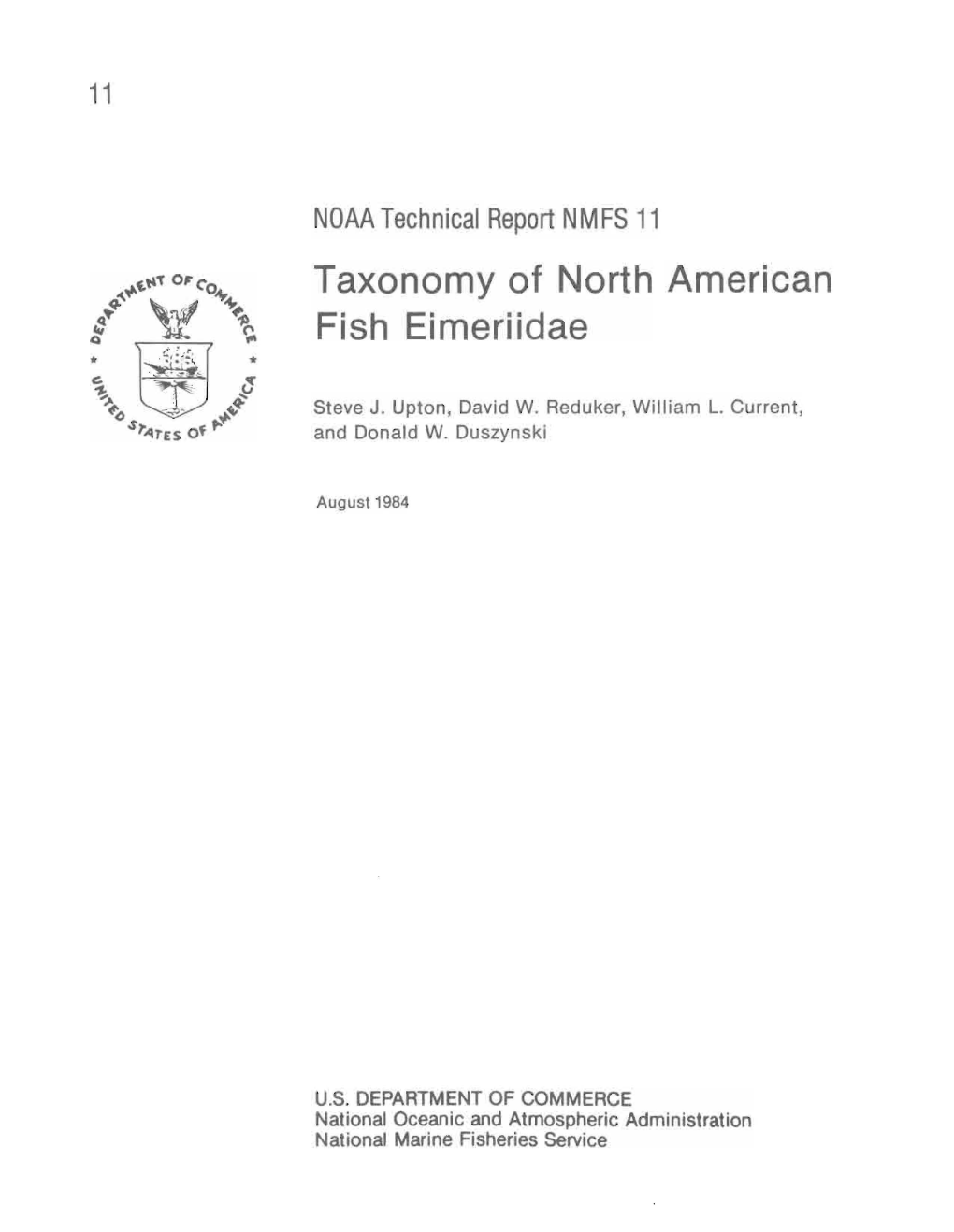 Taxonomy of North American Fish Eimeriidae