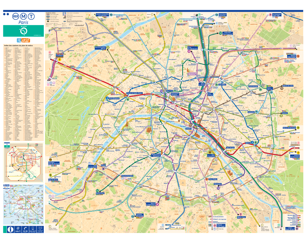 Plan Du Réseau Metro De Paris Avec Rues