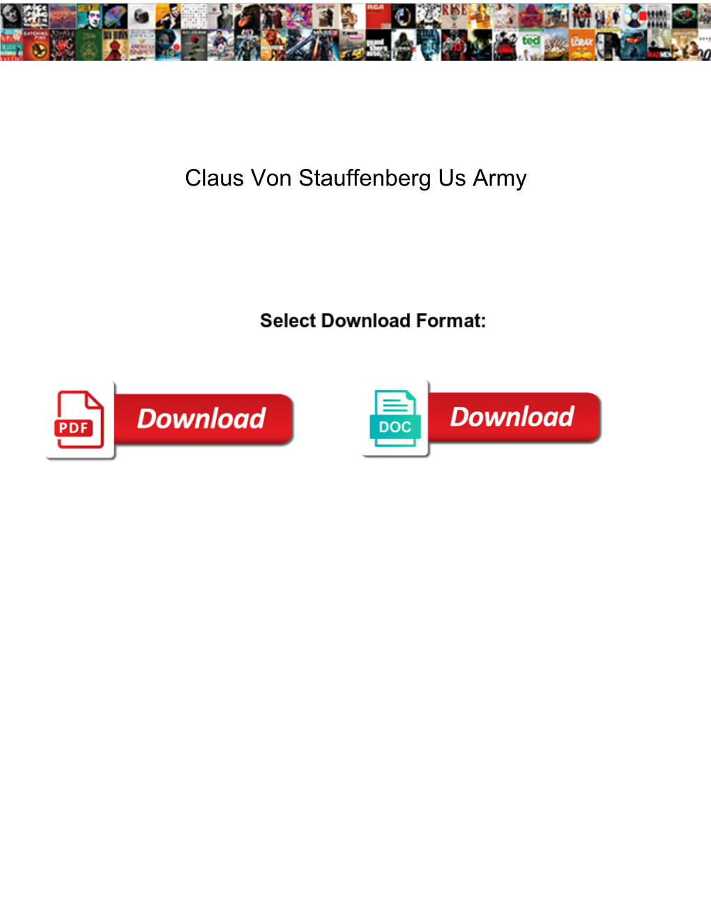 Claus Von Stauffenberg Us Army