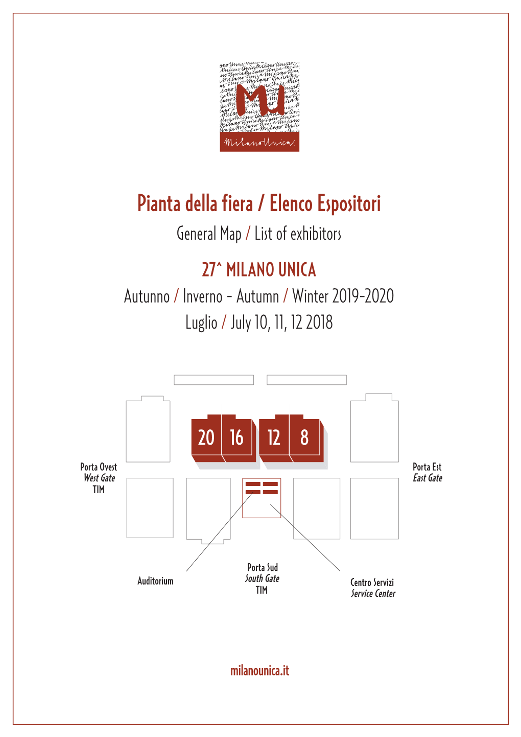 Pianta Della Fiera / Elenco Espositori General Map / List of Exhibitors