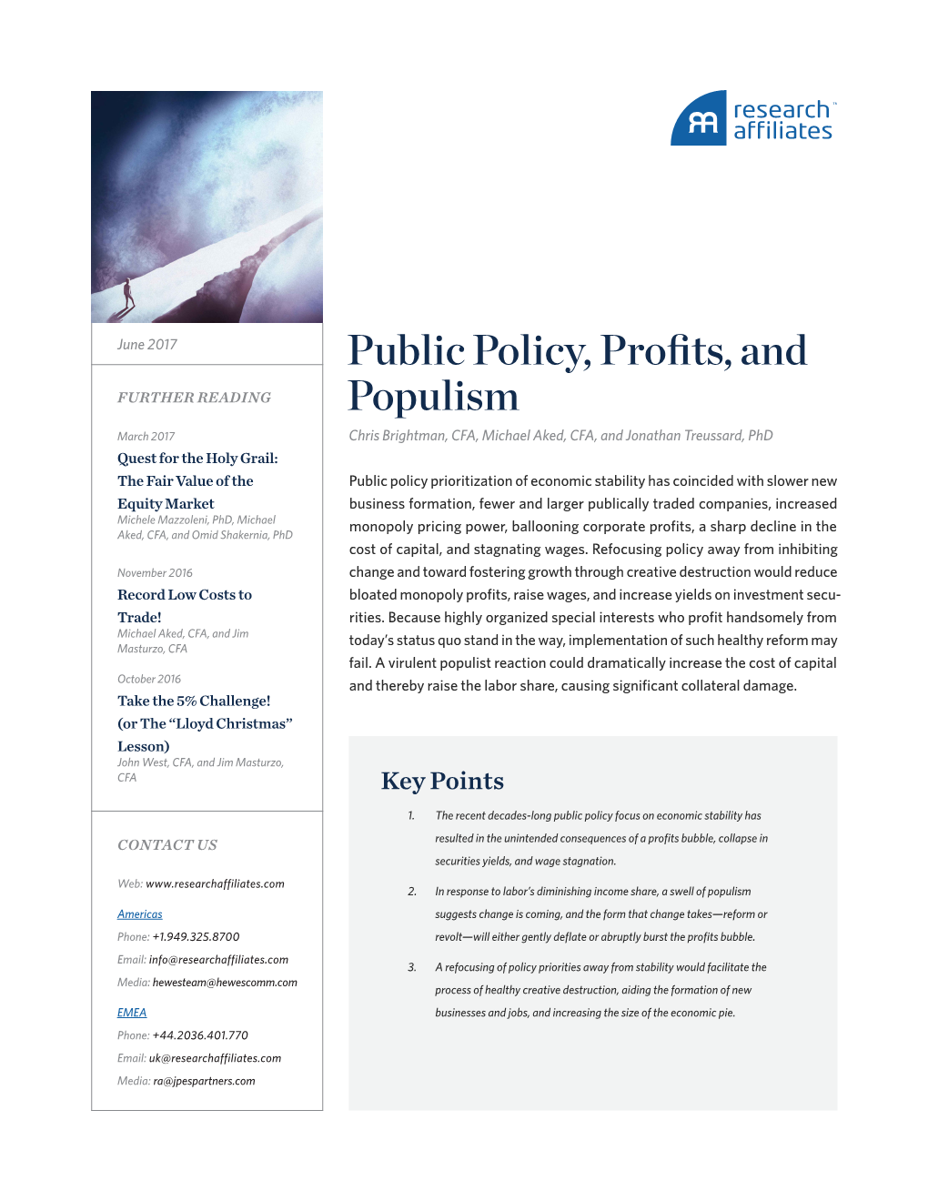 Public Policy, Profits, and Populism 2