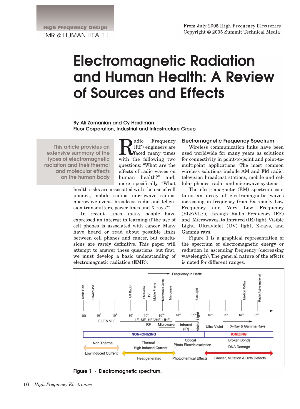 Electromagnetic Radiation and Human Health: a Review of Sources and Effects