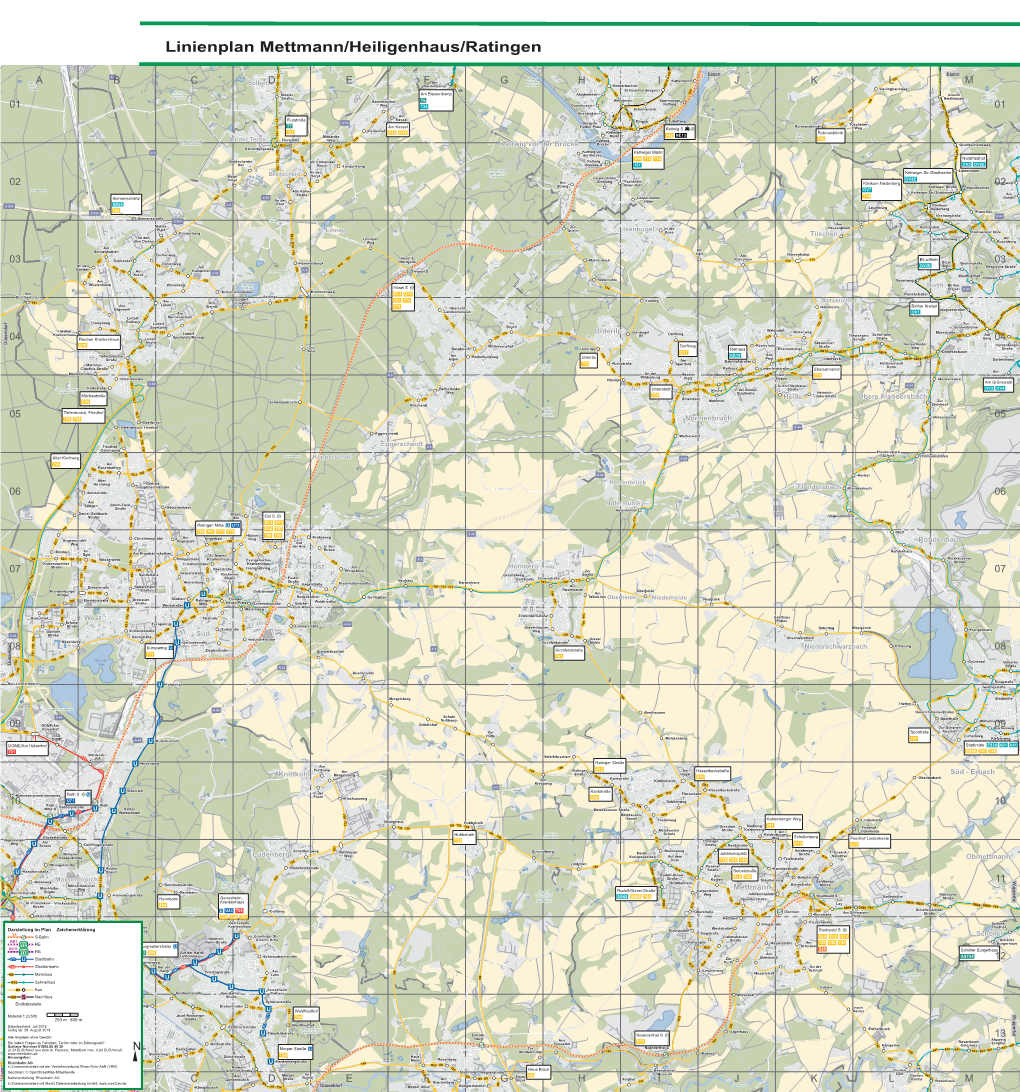 Linienplan Mettmann/Heiligenhaus/Ratingen