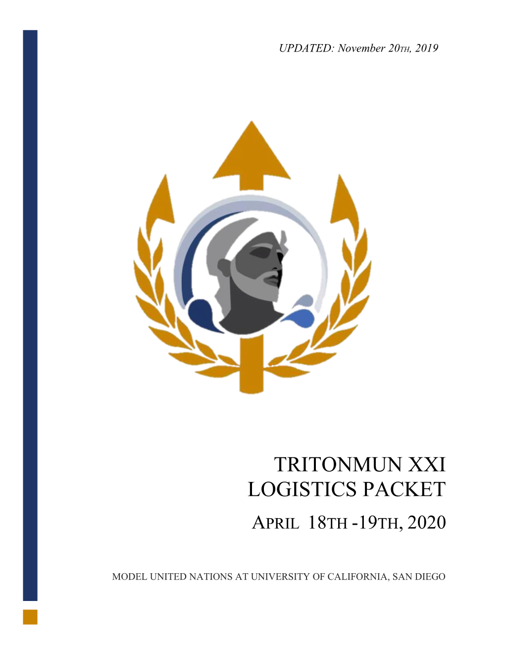 Tritonmun Xxi Logistics Packet April 18Th -19Th, 2020