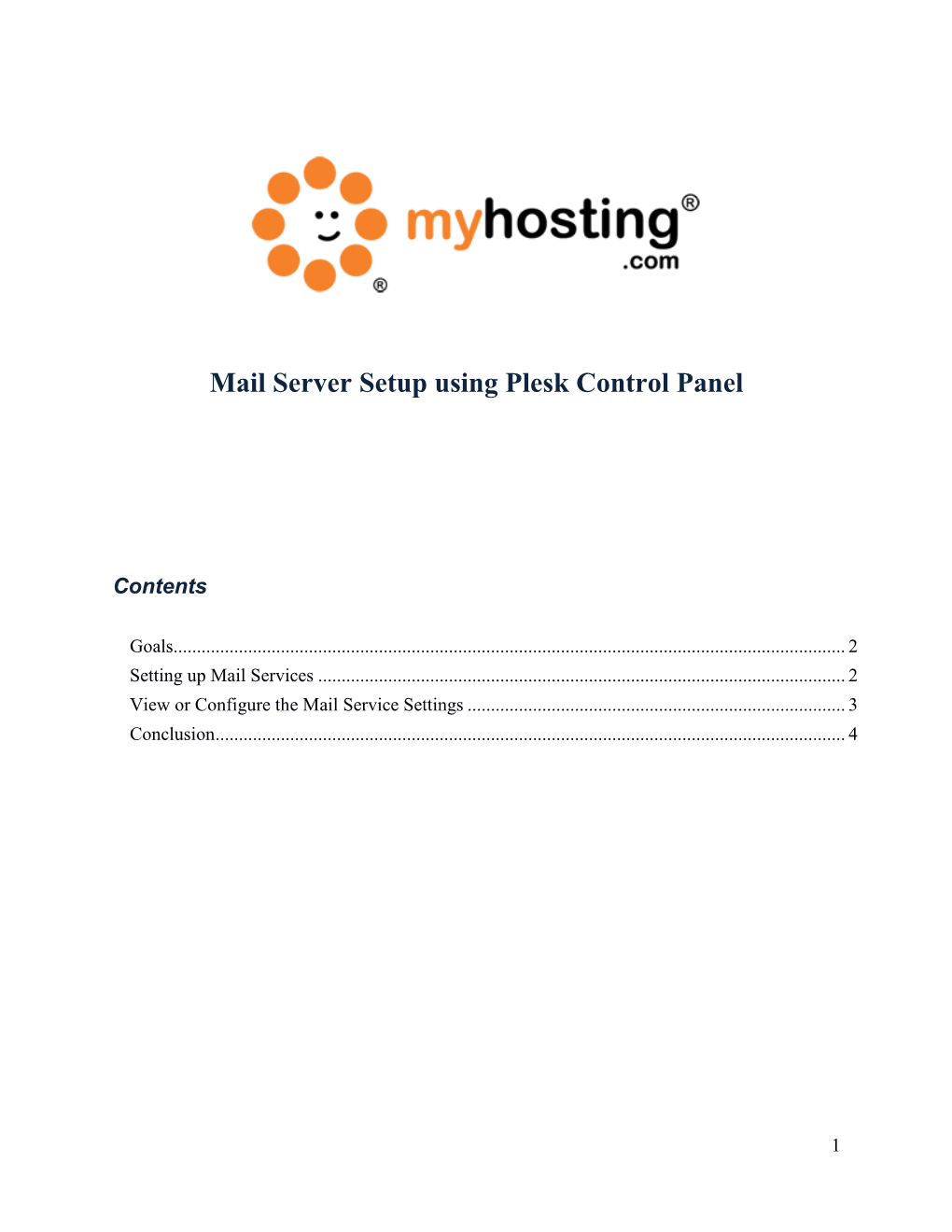 Mail Server Setup Using Plesk Control Panel