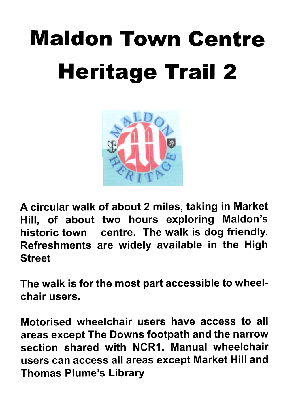 Maldon Town Centre's Heritage Trail 2