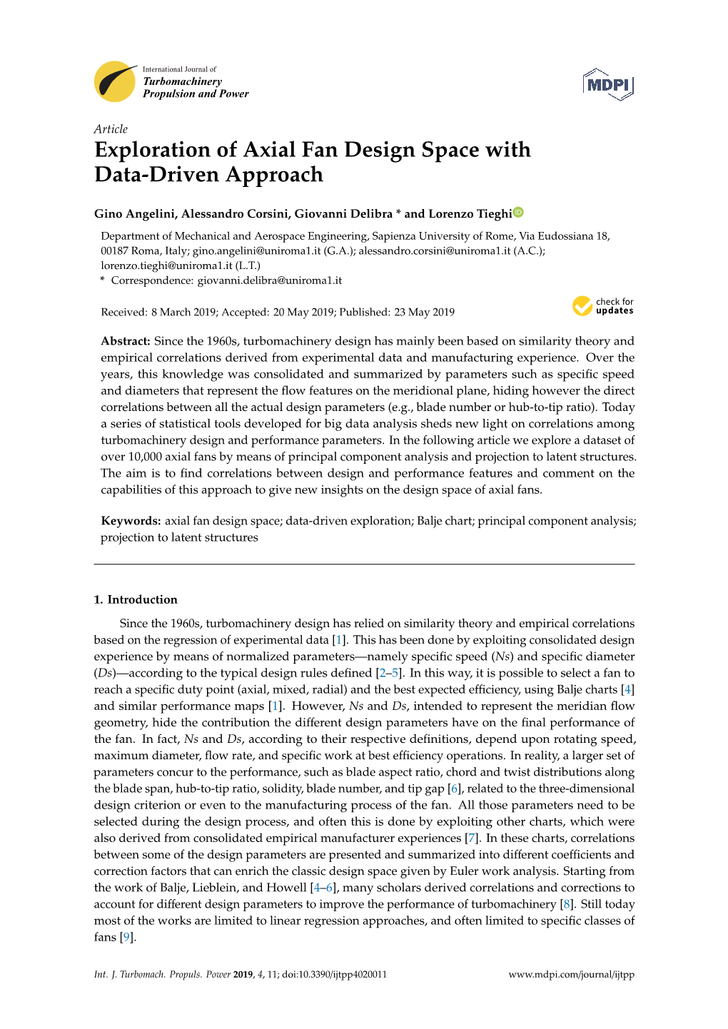 Exploration of Axial Fan Design Space with Data-Driven Approach
