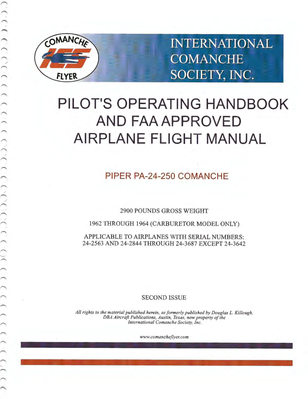 Pilot's Operating Handbook and Faaapproved Airplane Flight Manual
