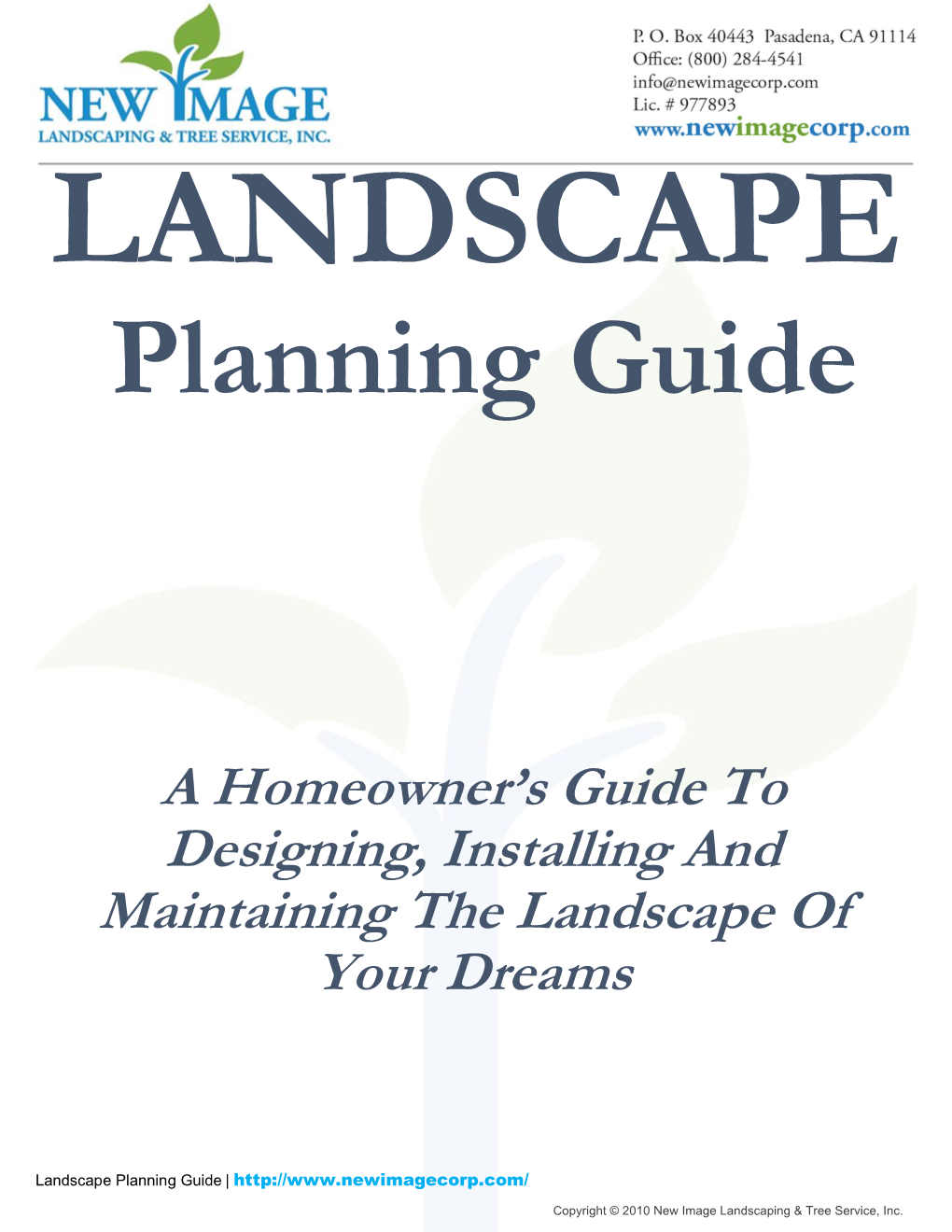 LANDSCAPE Planning Guide