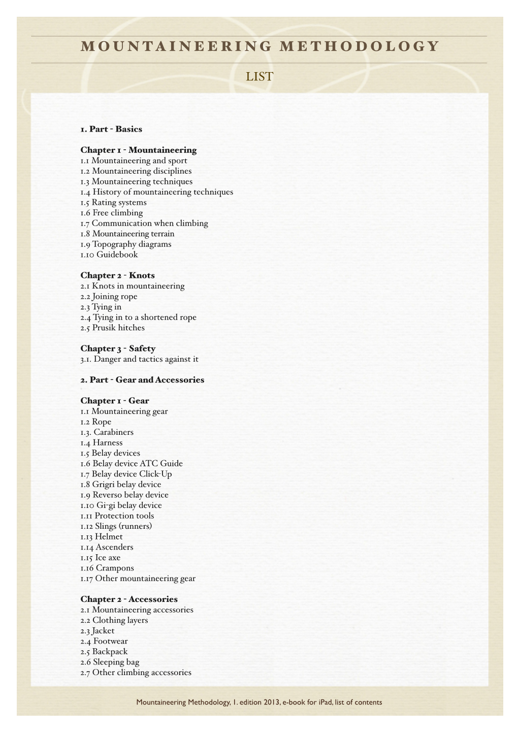 Mountaineering Methodology