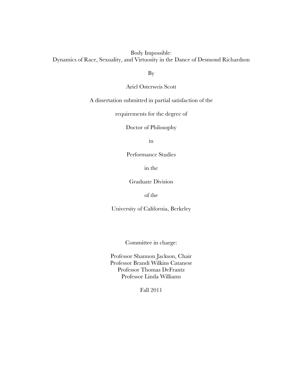 Dynamics of Race, Sexuality, and Virtuosity in the Dance of Desmond Richardson