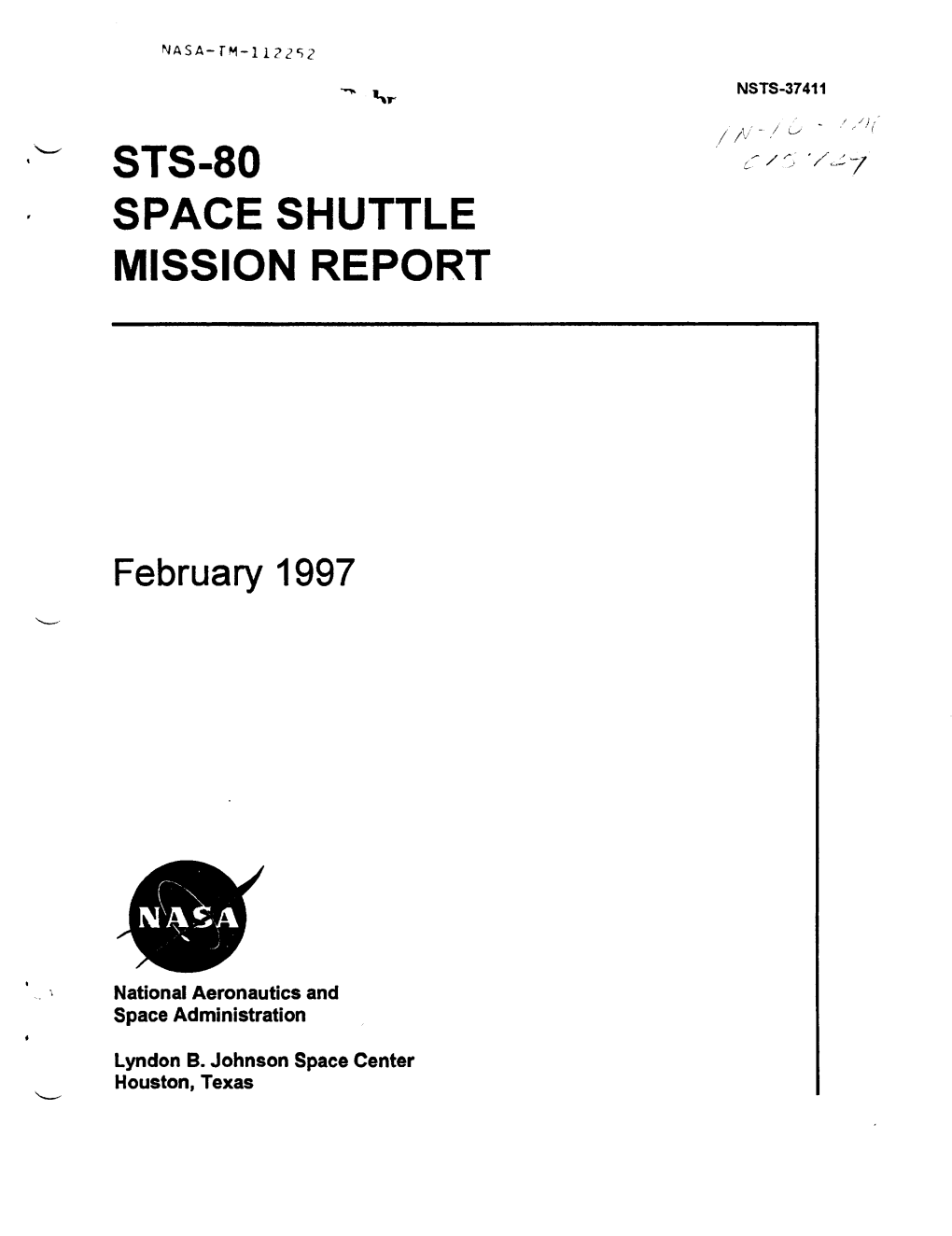 Sts-80 Space Shuttle Mission Report